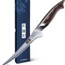 Fillet Knife 7 Inch, Super Sharp Boning Knife in High Carbon Stainless Steel, Professional Japanese Fish Knives for Meat Poultry Cutting