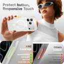 for iPhone 17 Pro Case for Women Girls,Compatible with MagSafe,Camera Control,Full Camera Protection, Cute Wave Magnetic Phone Case for iPhone 17 Pro,Frosted Clear