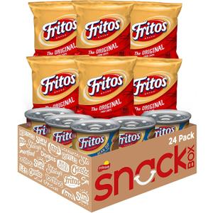 Frito Lay Fritos Original Chips and Bean Dip Cans Variety Pack, (Pack of 24) (EXP 08/11/26)