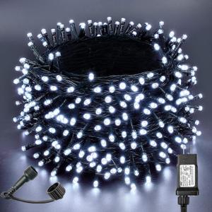 BlcTec Christmas Lights Indoor Outdoor, 300 LED 108FT Bright Christmas String Lights with 8 Modes, Connectable Plug, Waterproof, UL Listed and Timer, Suitable for Xmas Party Decorations, Cool White