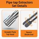 DECKRKAT 1" NPT Pipe Tap, Precision Carbon Steel NPT Tap Set for Clean Accurate Threads, 1" NPT Tap, Perfect for Plumbers Mechanics DIYers, with Durable Plastic Case.