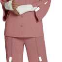 Women's Bedridden Clothes Tear Away Post Suits Full Opening on Both Sides Long Sleeve Hospital Gowns (Large, Red)