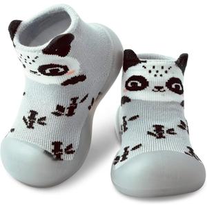 Baby Sock Shoes Boys Girls First Walking Shoes Non-Slip Slippers Soft Sole Sneakers Toddler Infant Babygirl (9-12 Months Toddler, A2-gray)