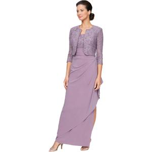 Alex Evenings Women's Empire Waist Bolero Jacket Dress 16