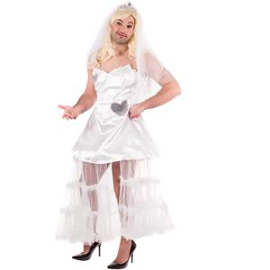 Fun Shack Bride Groom Costume - Adult Mens Wedding Dress, Funny Costume (Medium)