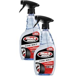 Black Magic 120217 Tire Wet, 23oz (Pack of 2) - Specially Formulated Tire Shine Applicator Cleaner to Keep Them Looking Wet, Black, and Glossy with One Quick Spray – Long-Lasting Protection for Tires