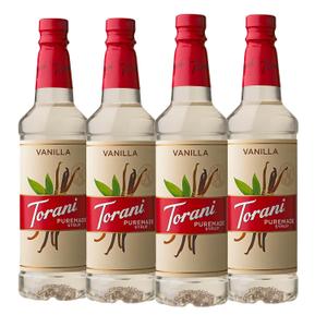 Torani Puremade Syrup, Vanilla, 25.4 Ounces (Pack of 4) (EXP 01/28/28)