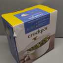 Crock-Pot Artisan 5-Quart Round Dutch Oven  Matte Linen White with Gold Knob, Enameled Cast Iron Cookware