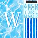 2 x Personalized Microfiber Monogrammed Beach Towel Sand Free Quick Dry Super Absorbent Customized Initial Letter Lightweight Oversized Pool Swim Towels W Gifts for Women