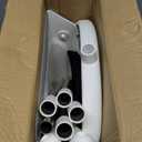 Broom and Dustpan Set, Broom Dustpan Combo Set for Home 52-In Long Adjustable Handle Broom with Dustpan Teeth to Clean Hair for Home Office Kitchen Lobby (White)