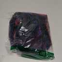 OYOANGLE Women's See Through Top Metallic Mesh Sheer Short Sleeve Rave T-Shirt (Large, Black Purple)