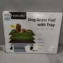 Dog Grass Pad with Tray, 25"x20" Grass Pad for Dogs Potty with 2pcs Artificial Grass, Indoor Dog Litter Box for Balcony Apartment, Realistic, Washable, Less Odor (Medium)