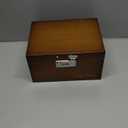 Lockable Storage Box with Combination Lock  Compact Bamboo Wooden Organizer with Tray, Discreet Private Storage for Home (Bin Size :9.5 x 7.1 x 5.3 in) (Brown)