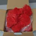 FUTEI Valentine's Day Red Decorative Throw Pillow Covers 18x18 Inch Set of 2, Square Soft Faux Rabbit Fur Thick Striped Cushion Cover,Winter Home Decor for Couch Bed Living Room