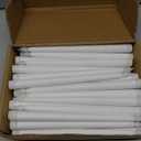 Funtery 48 Pcs Flameless LED Taper Candles 11 Inch Battery Operated Candles Bulk LED Candlesticks Fake Candle Flickering Flames for Christmas Church Wedding Party (White Color, Classic)