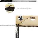 10x10 Replacement Mosquito Netting for Pop-Up Canopy Tent, Sidewall Screen with Zipper Universal Black