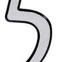 HIllman 841606 4-Inch Nail-On Reflective Plastic House Number 5 2 Pack