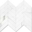 STICKGOO 10-Sheet Herringbone Tile Peel and Stick Backsplash, White Marble PVC Stick on Backsplash, Self Adhesive Wall Tile for Kitchen and Bathroom