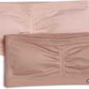 Calvin Klein Girls Seamless Bandeau Bra Multipack (X-Large, Crystal Pink/Almond)