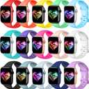 15Pack Watch Bands Compatible for Apple Watch Band 38mm 40mm 41mm 42mm 44mm 45mm 46mm 49mm Women Men, Soft Silicone Sport Band Strap for iWatch Bands Series Ultra 11 10 9 8 7 6 5 4 3 2 1 SE (Multiple Colors)