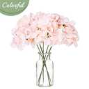 Auihiay 64pcs Hydrangea Artificial Flowers, Silk Hydrangea Heads with Stems, Pink Hydrangea Flowers for DIY Wedding Centerpiece Baby Shower Home Party Decor (Pink)