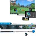PHIGOLF Home Golf Game Simulator: Enjoy Interactive Golf with Motion Sensor & Swing Stick for Indoor & Outdoor Fun  38,000+ Courses Worldwide, Compatible with Android, iOS, App & E6 Connect