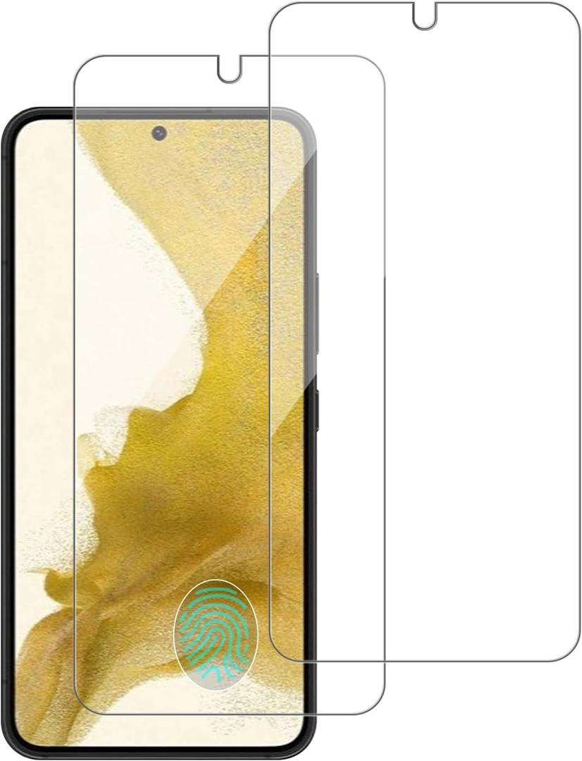 2 Pack for Samsung Galaxy S22 / SM-G901u Screen Protector, Tempered-Glass, Micro-curved Edges, Case Friendly, Bubble Free, HD Clear, Easy Installation