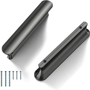 Cobbe Elite 8 Pack Elegant Matte Black Cabinet Pulls, 3 Inch Hole Center, Handles for Kitchen Bathroom Cabinets and Drawers