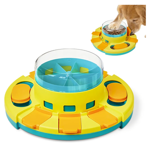 Potaroma Dog Puzzle Toy 2 Levels, Slow Feeder, Pup Food Treat Feeding Dispenser for IQ Training and Entertainment for All Breeds 4.2 Inch Height