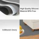 Silicone Mats for Kitchen Counter, Treerit 47.24"x 23.62" Extra Large Silicone Mat, Non-slip Heat Resistant Kitchen Counter Mat, Quartz Countertop Protector, Shipped Rolled Up, No Creases, Gray