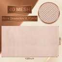 Therwen 48 Inch x 10 ft Copper Mesh Screen 99.9% Pure Copper 40 Mesh Roll Wire Fabric for Grounding Dense Filter Screen Woven Crafts Window Protection