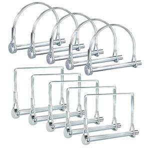 Pack of 7 Trailer Pin 2-3/4" x 1/4" (L x W) Featuring PTO Pins, Lock Pins, Trailer Hitch Pins, and Shaft Locking Coupler Pins for Farm Trailers, Towing, Lawn Equipment and Hitches