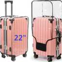 Clear PVC Suitcase Cover - Thickened Waterproof Luggage Protector, Full Transparent Dustproof Sleeve for Wheeled Suitcases (22")
