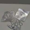 Adhesive Ceiling Hooks 4 Pack, Hold 40lbs, Extra Heavy Duty for Hanging Plants, Adhesive Stick On Outdoor Ceiling Hanger, No Drill & No Screw Stainless Steel Sticky Eyes Hooks