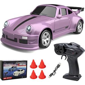 1/64 Scale Drift RC Car,Mini RC Sportscar 2.4Ghz with Gyro Mini Racing Drift Racing Remote Contrl Car Model Toys Hobby Gift for Adults and Kid (Pink) 1/64 Scale Drift RC Car,Mini RC Sportscar 2.4Ghz with Gyro Mini Racing Drift Racing Remote Contrl Car Model Toys Hobby Gift for Adults and Kid (Pink)