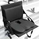Everlasting Comfort Stadium Seats with Back Support - Adjustable Memory Foam Bleacher Chairs with Back and Cushion, Portable, Easy Folding Stadium Seat Cushion with Storage Pocket