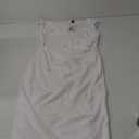 PRETTYGARDEN Women's 2025 Summer Formal Maxi Dresses Sleeveless One Shoulder Bodycon Ruched Mesh Wedding Guest Cocktail Dress, White, XL