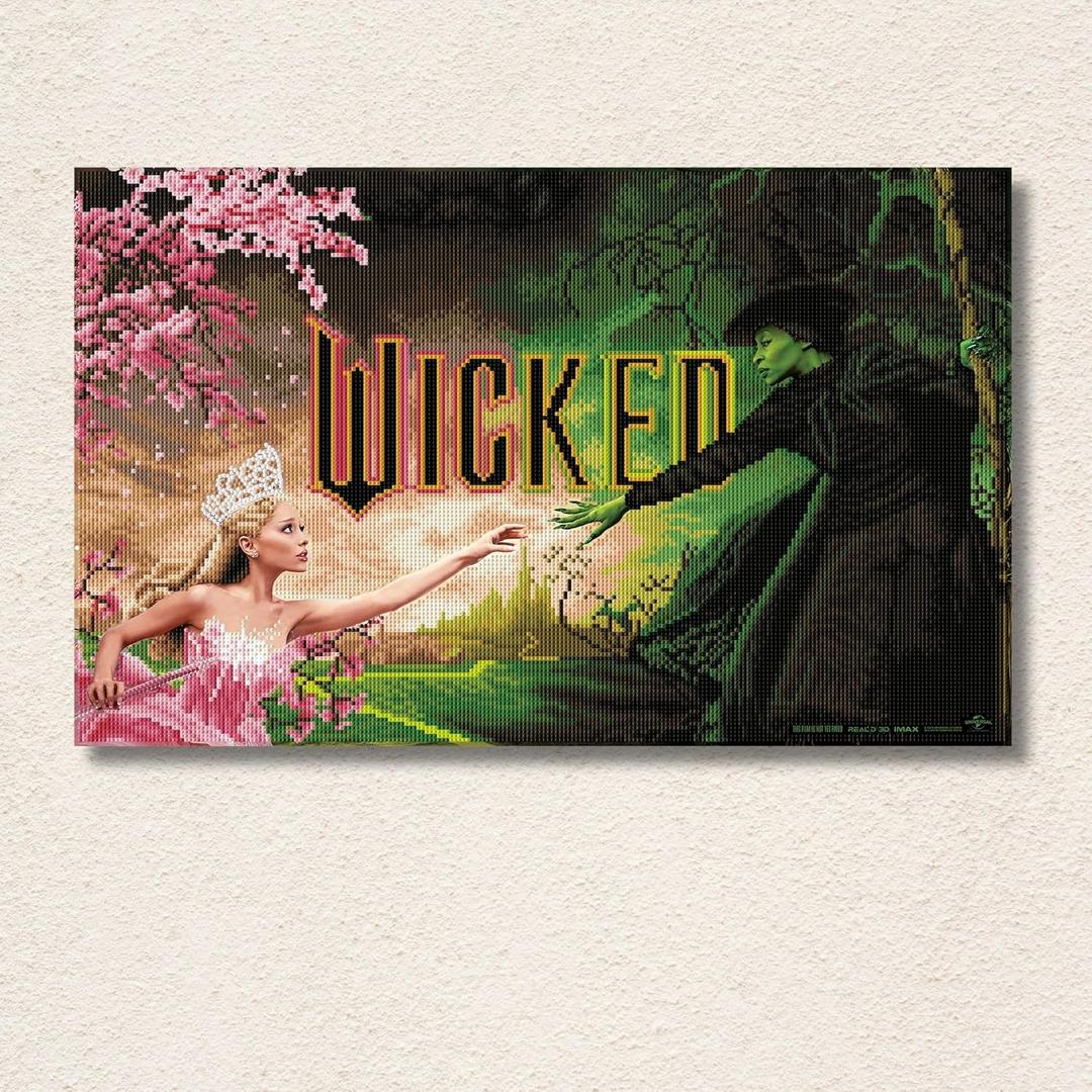 CRAFTHUB Wicked Diamond Art  Everyone Deserves The Chance to Fly  5D Diamond Painting Kit & Tools  with Big Trays & Light Pens  Officially Licensed Merchandise  25.6' x 15.7"