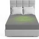 The Grounding Co. Fitted Terra Grounding Sheets Queen Size  Premium Organic Cotton Earthing Sheet with Silver-Infused Threads for Sleep, Recovery & Wellness  Gray