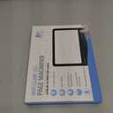 MagniPros 5X Rechargeable Large Ultra Bright LED Page Magnifier with Anti-Glare Lens & 3 Color Dimmable Light Modes, Relieve Eye Strain- Ideal for Reading Small Prints, Low Vision, Seniors (Black)