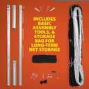 In-Ground Pickleball Net System Heavy-Duty Fixed Net with Hand Crank Tension, Pulley Alignment, All Hardware Included | Meets USAPA Regulation Height (36 Ends / 34 Center) | Professional Grade