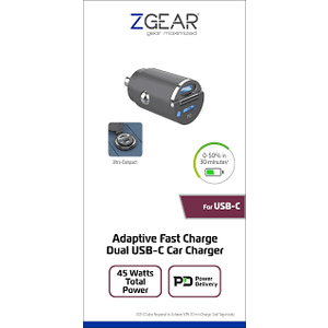 Zgear 45 Watt Dual USB-C Car Charger