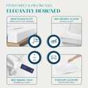 XOOX Linen 100% Egyptian Cotton Sheets King Size Bed Set - 4 PC 1200 Luxury High Thread Count White Egyptian Cotton King Sheet Set, Silky Soft, Cooling, Sateen Weave, 17" Deep Pocket Bedsheet