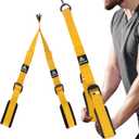 Tricep Rope Cable Attachment Adustable Length (24-54 Inch) ,Ideal Alternative for 27 36 48 Inch Long Tricep Ropes, Greater Range of Motion,Pull Down Rope Extension Straps Cable Crossover Accessories (Yellow)