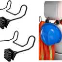 Hard Hat Holder for Truck, 2 Pack Heavy Duty No Drill Hard Hat Buddy, Universal Cowboy Hard Hat Holder for Truck Car SUV, Vehicle Seat Back Organizer for Hard Hats & Caps
