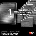 K&N Cabin Air Filter: Premium, Washable, Clean Airflow to your Cabin Air Filter Replacement: Designed for Select 2003-2015 CADILLAC (CTS-V, CTS, STS, SRX, STS-V), VF2043