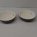 Lawei Set of 2 Enamel Bowl, 4 Quart Large Enamel Salad Serving Mixing Bowl with Black Rim, Vintage Enamelware Plate Dish for Fruit Salad Pasta Soup Dinner, Round Dough Making Bowl Washing Basin, 12in
