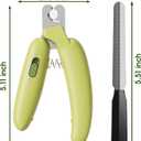 6 x Dog Nail Clippers,Dog Nail Trimmers for Small Medium Dogs and Cats - Professional Grooming Tool with Safety Lock, Sharp Stainless Steel Blade Prevents SplittingIncludes Nail File (Green-mini)
