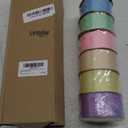 Lyrow 200 Yards Pastel Satin Ribbon 1 1/2 Inch x 6 Rolls Bouquet Accessories Ribbon Eternal Rose Supplies for Flower Bouquet Christmas Gift Wrapping Bows Decorations DIY Crafts Birthday Party (Macaron Color)