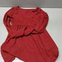Womens Y2k Babydoll Tops Long Sleeve V Neck Lace Trim Peplum Blouse Fairy Grunge Teen Girls 00s Vintage Streetwear (Red, S)